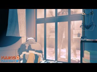 marin kitagawa - sex in the shower; doggystyle; 3d sex porno hentai; (by @yuukis) [sono bisque doll wa koi wo suru]