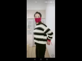 beautiful chinese girl self gagged bounded play